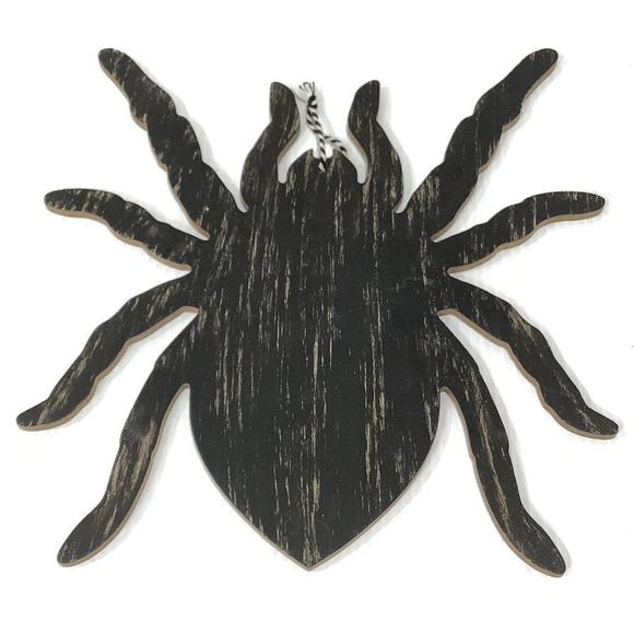 Halloween Wood Decor Signs Wall Art ~ the Witch is In/Out ~ Black Spider - Picture 5 of 5